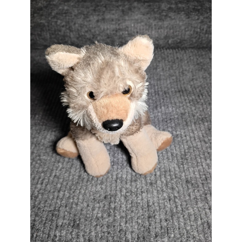 Wild Republic Sitting Timber Wolf Plush About 7 Inches Tall